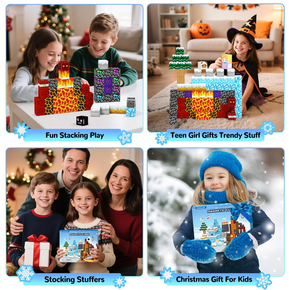 Titoclar Winter Blocks STEM play boosts spatial reasoning and hands-on learning.