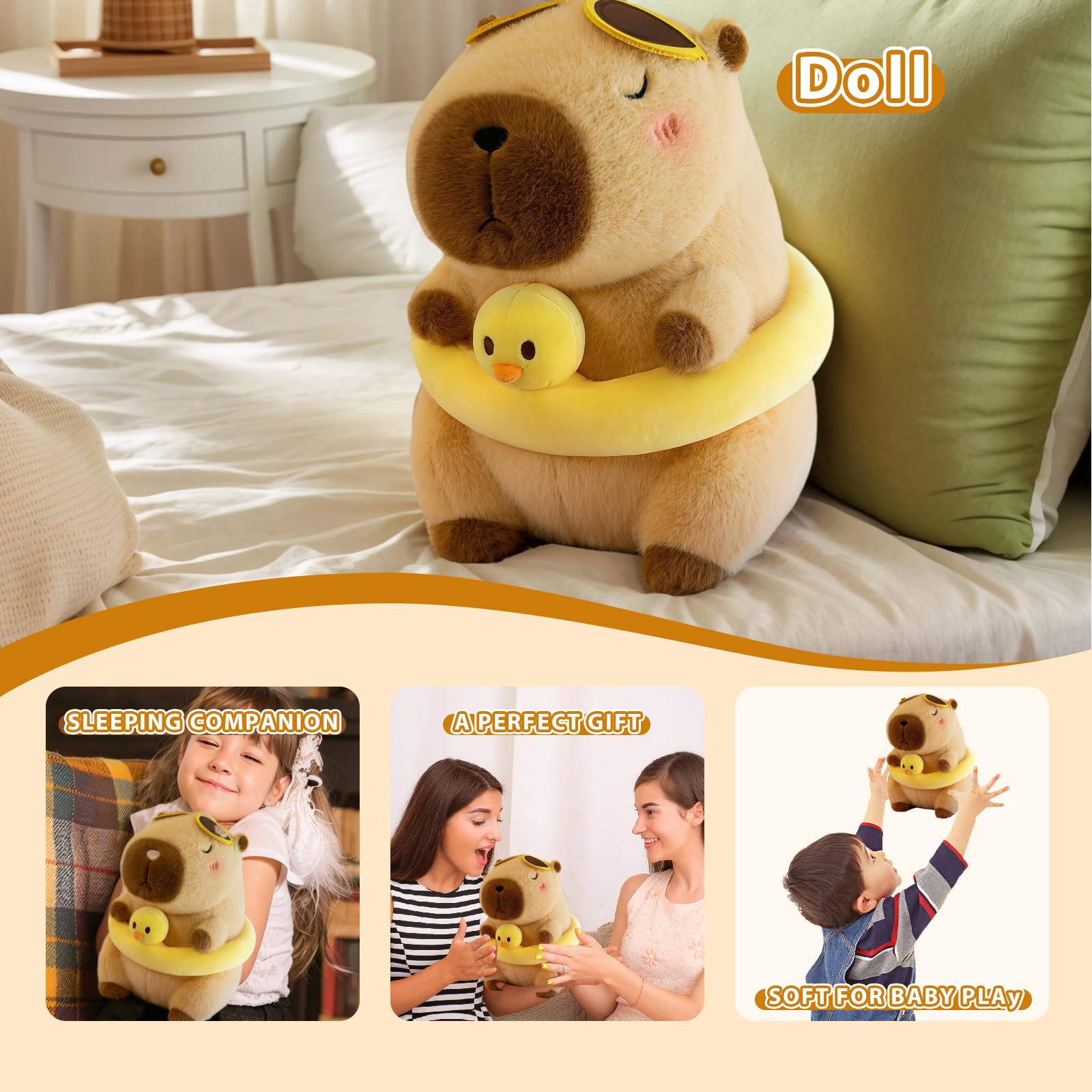 TITQWOP Capybara Plush soft fabric detail, premium feel you can touch.