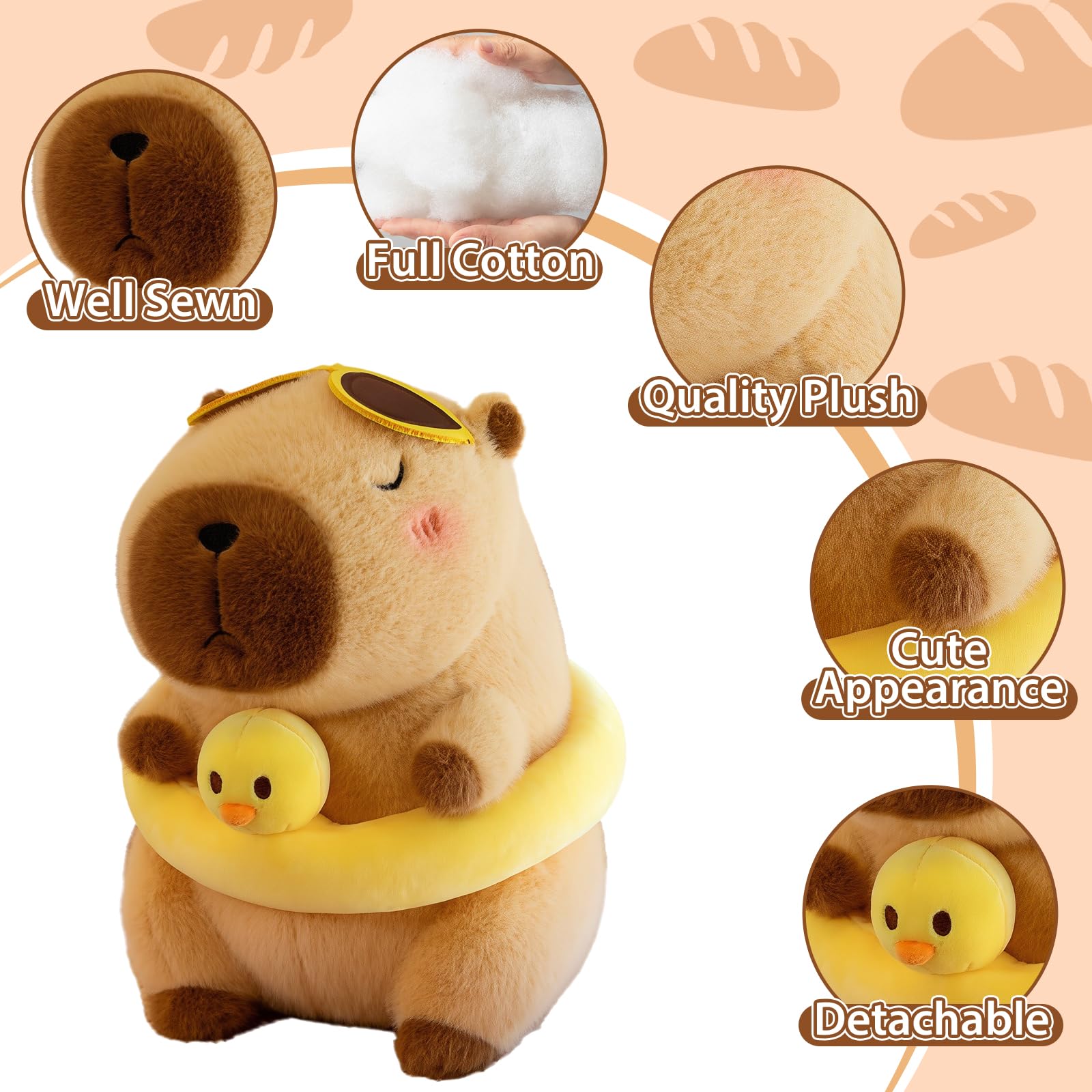 TITQWOP Capybara Plush gift-ready, ideal for birthdays and holidays.