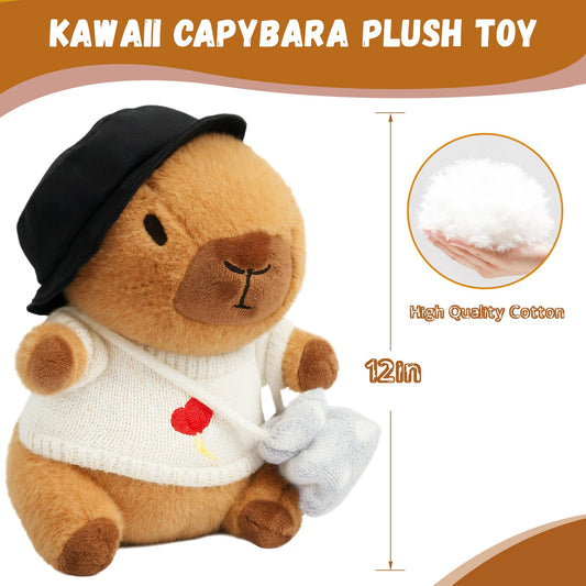 TITQWOP capybara plush with sweaters – cozy dress‑up for playtime