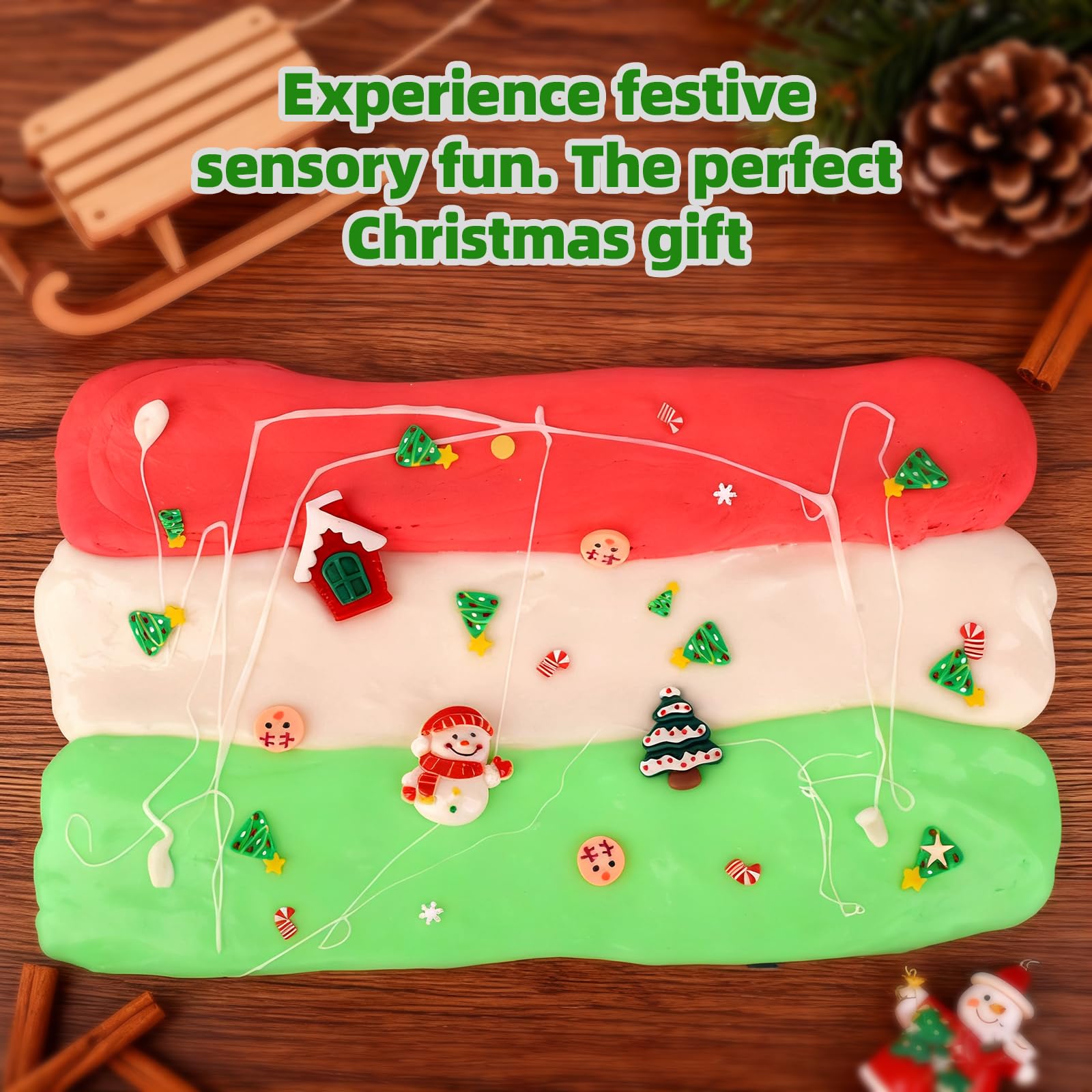 TITRITH Christmas slime stickers and charms pack for personalized gifts