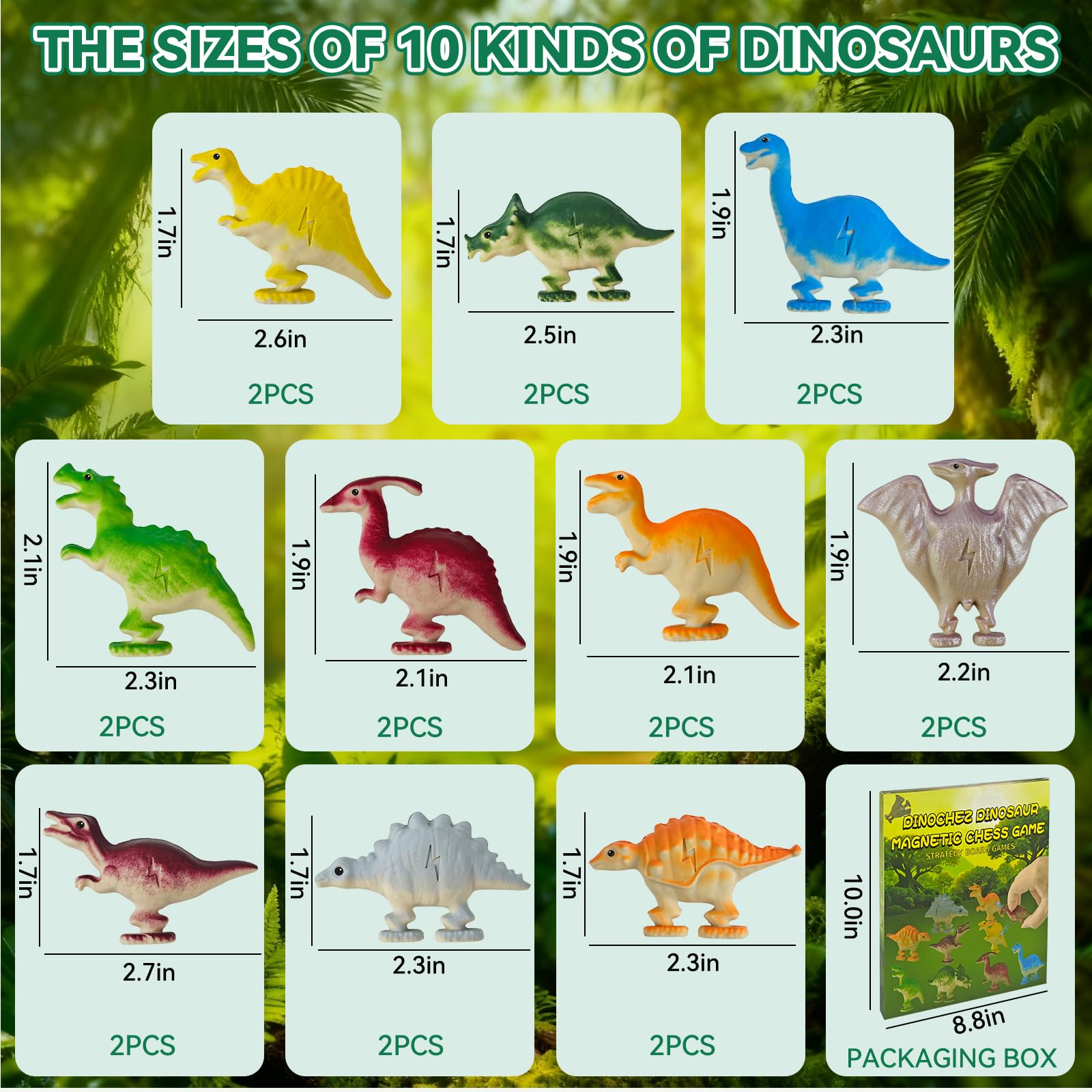TitTees Dinochez magnetic game magnets and string enhance fine motor skills and strategy.