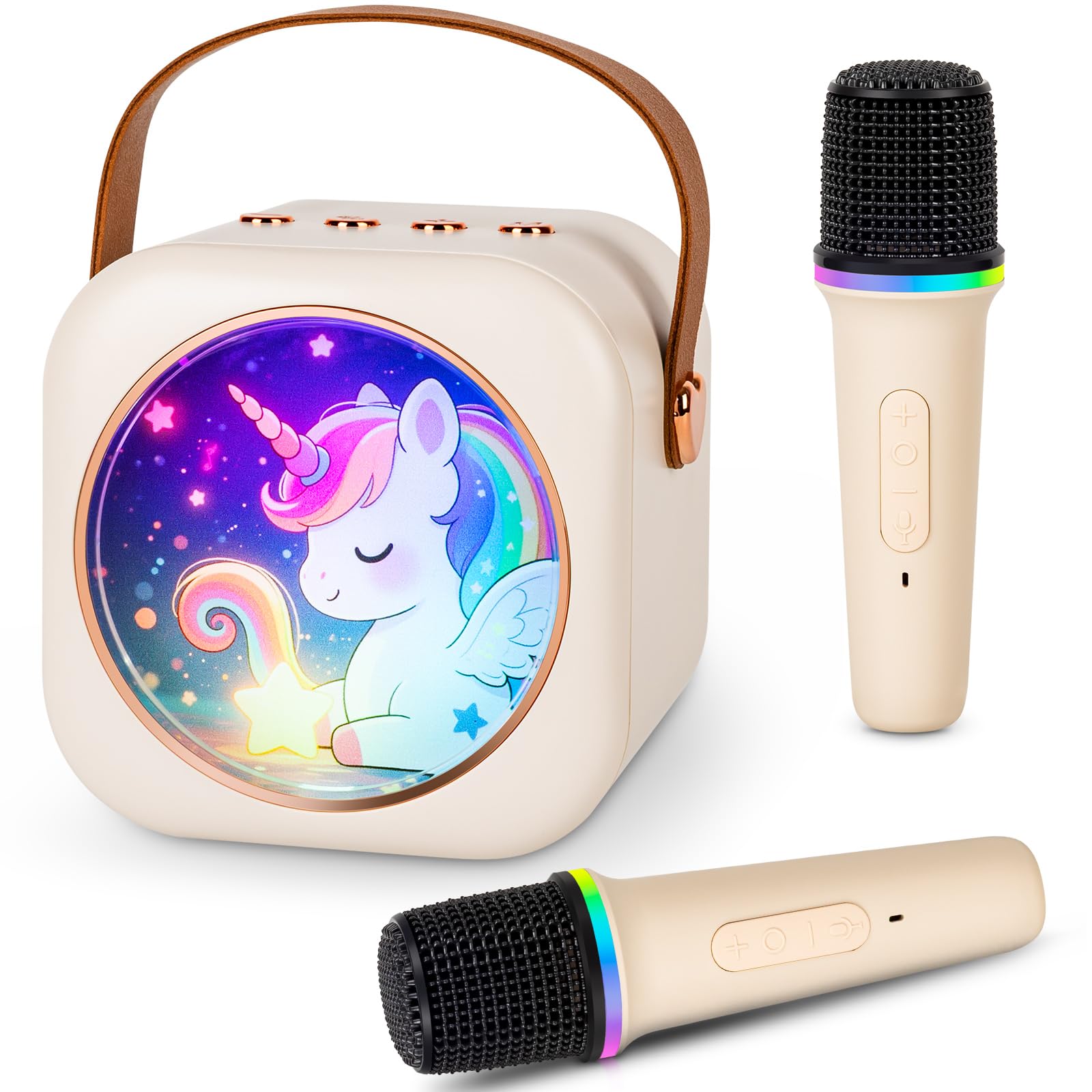 Tivioa mini karaoke with unicorn design for kids' party fun