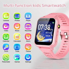Tixpc Kids Smart Watch games and music display, supports 39 games and music playback for fun learning.