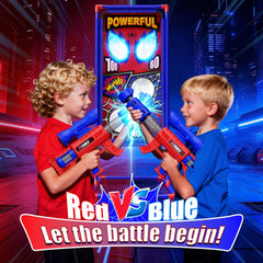 Tiyvnsi dual-blaster with air pump enables quick action.