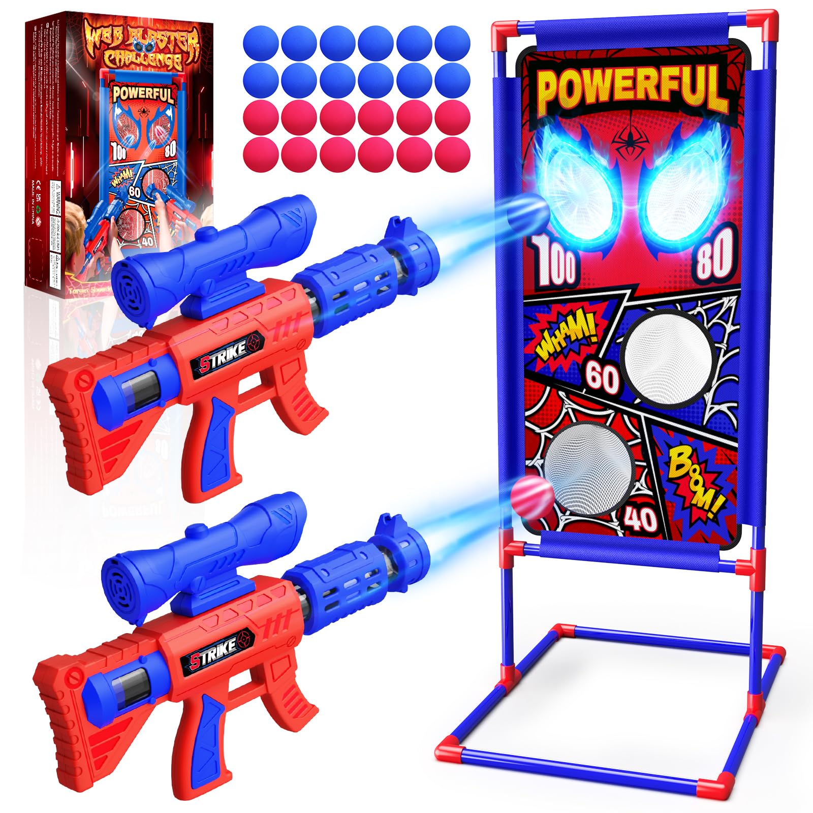 Tiyvnsi Shooting Toy Set hero target for indoor and outdoor action play.