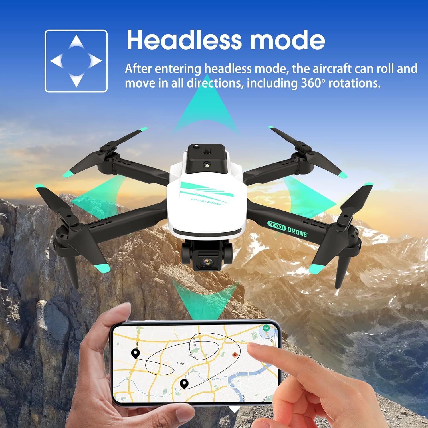 Christmas gift-ready drone with complete accessories for makers