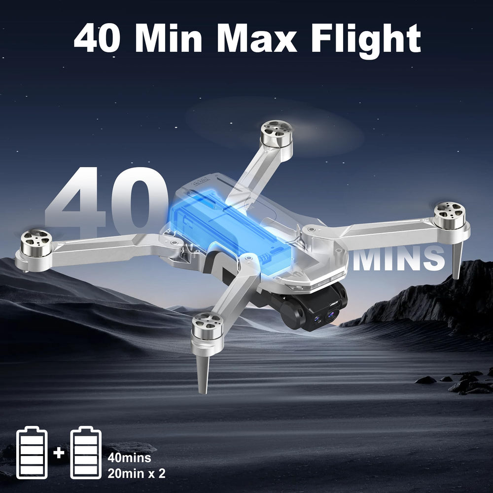 TizzyToy GPS Drone 1640ft range expands flying reach.