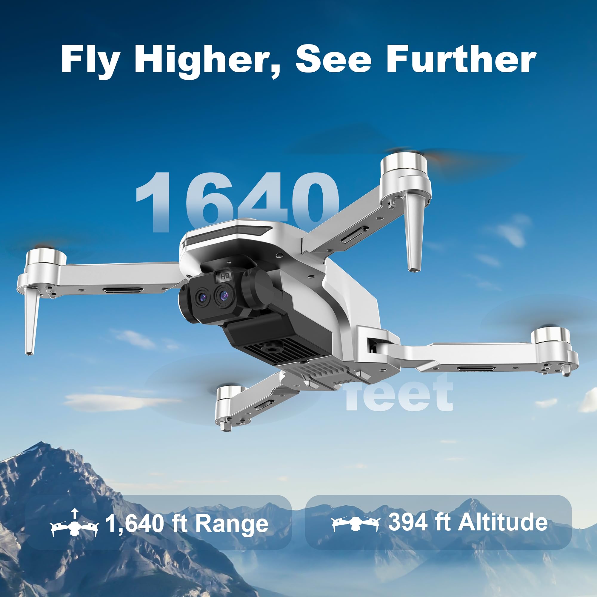 TizzyToy GPS Drone brushless motor ensures quiet, durable flights.
