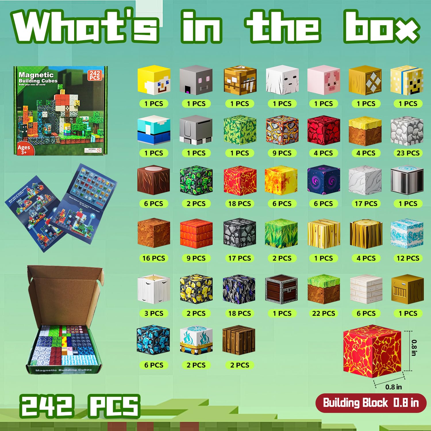 TKGPE 0.8-inch magnetic cubes easy to connect for budding builders.