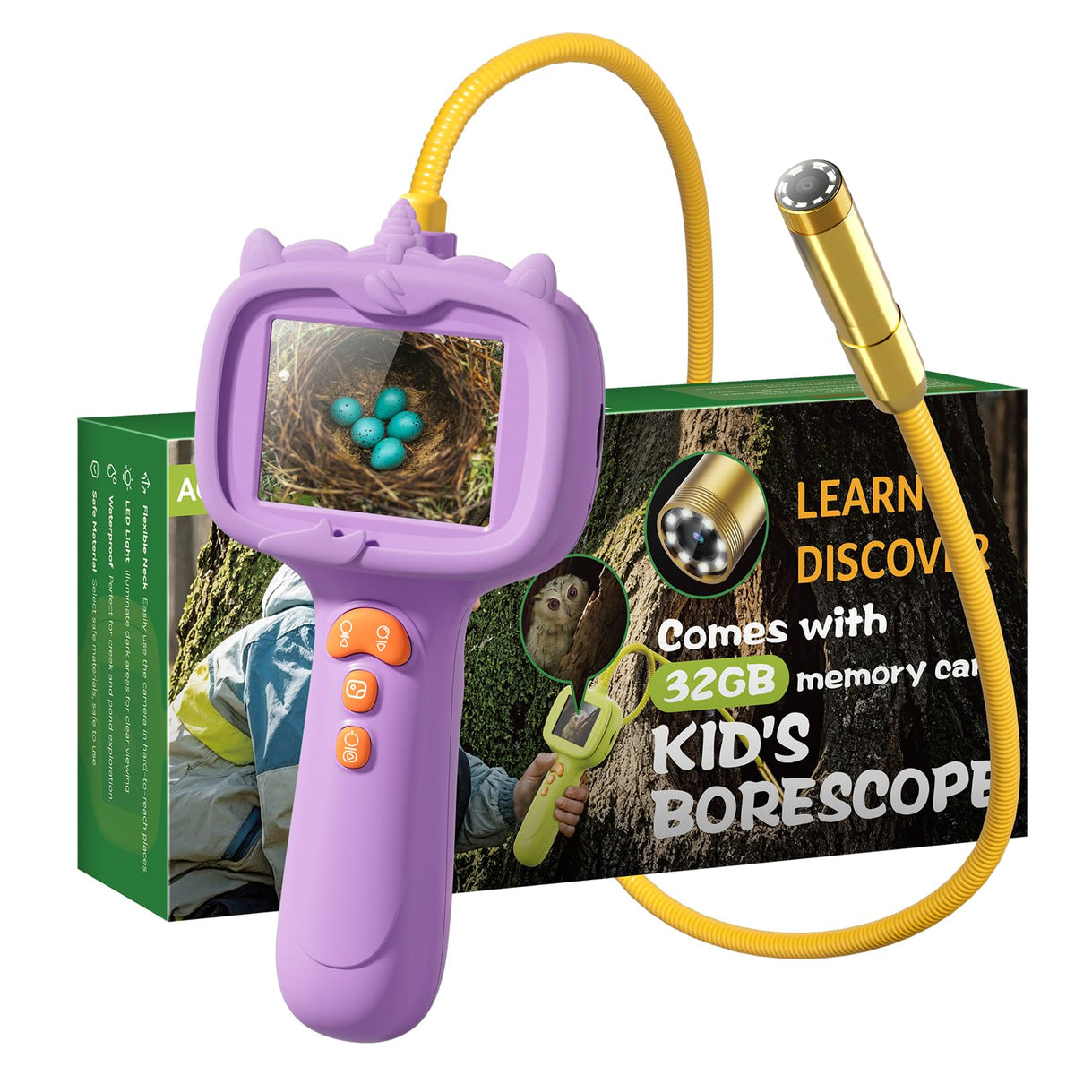 TKTKMETA kids borescope camera front view for quick outdoor exploration