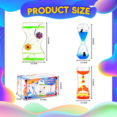 TKTM kid holding liquid bubbler timer demonstrates portable sensory calm