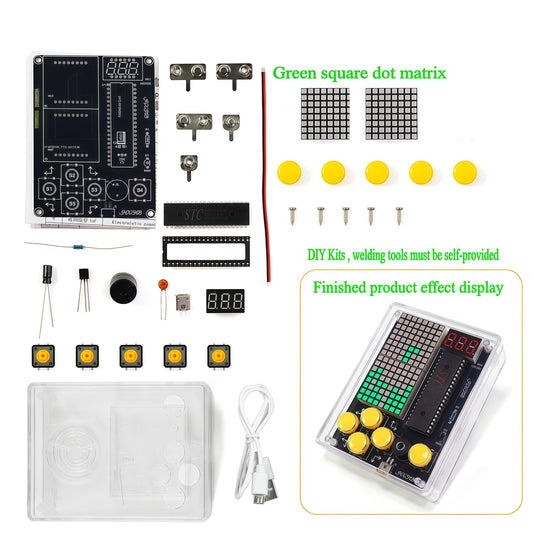 TKXEC 7Retro Game Maker side view in green, compact handheld design for on-the-go play.