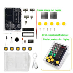 TKXEC 7Retro Game Maker side view in green, compact handheld design for on-the-go play.