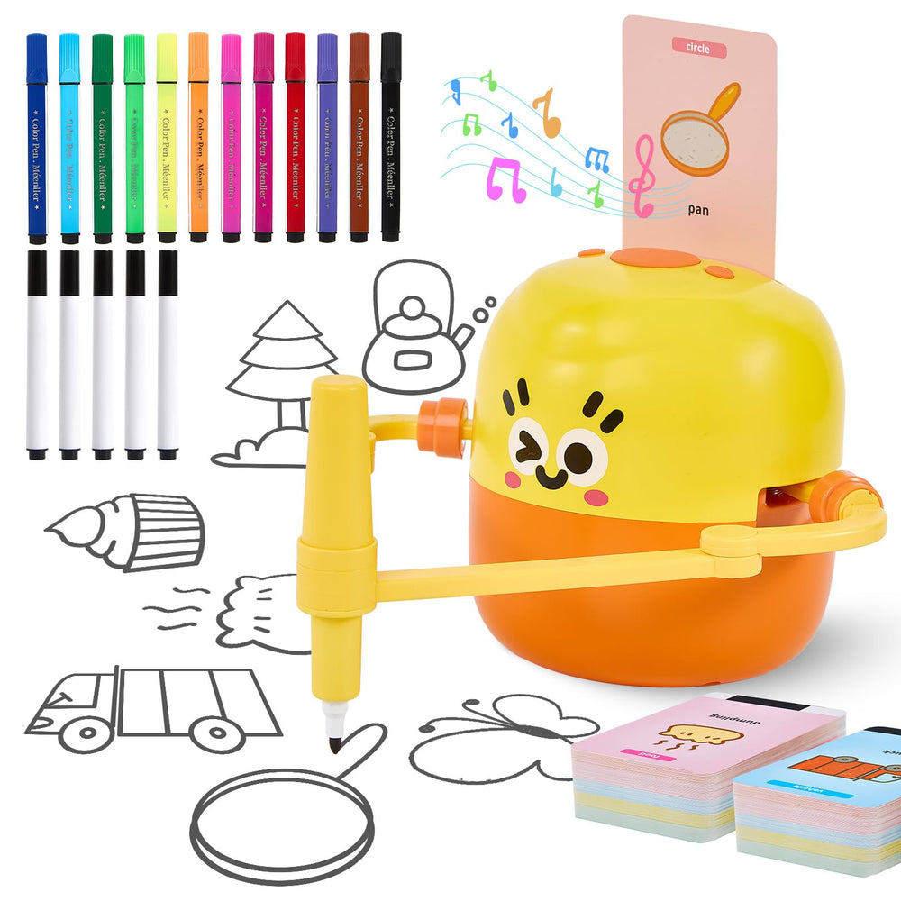 TLANDE drawing robot in a kids creative-session promoting language learning through drawing.