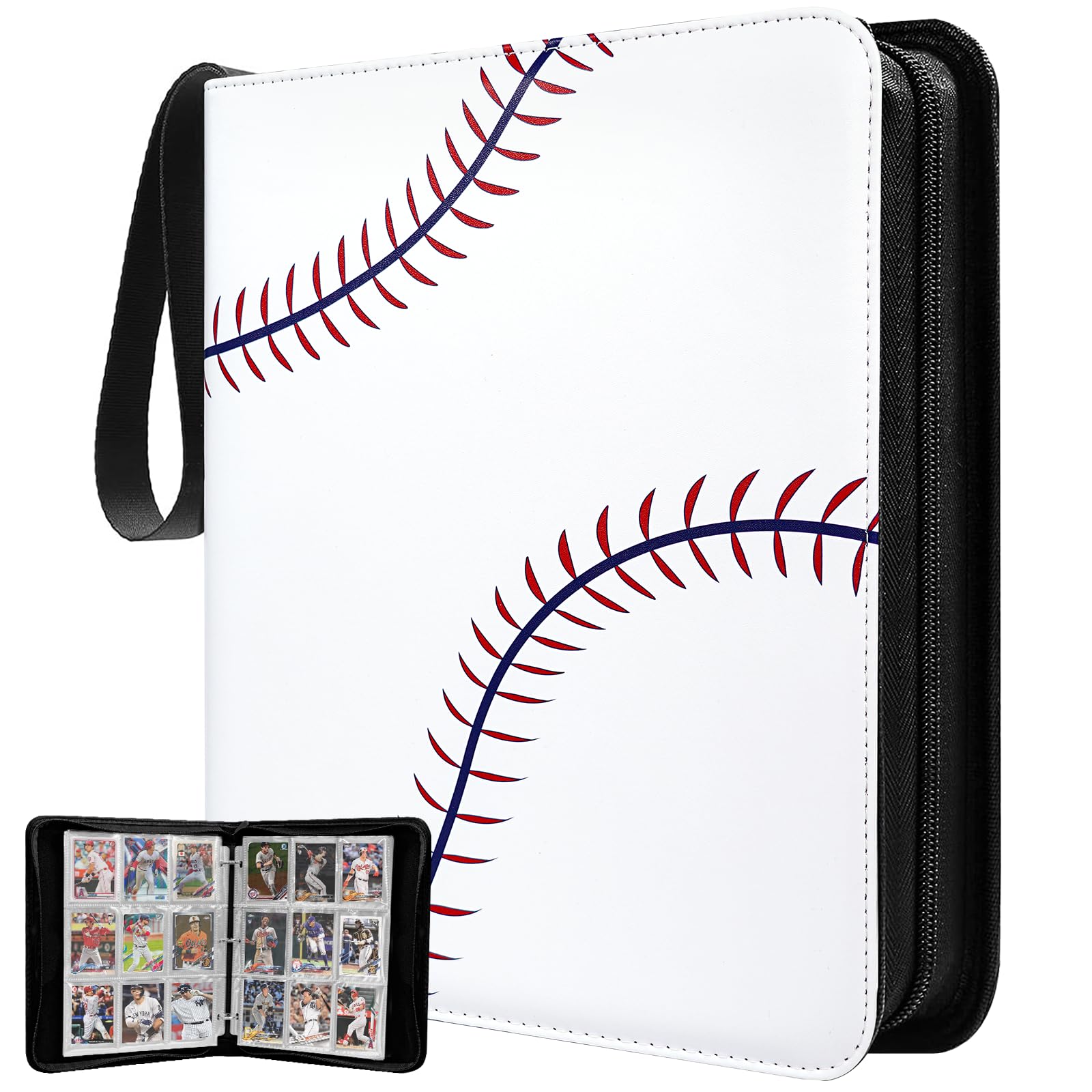 TLAZZ 990 Pockets binder front cover highlights durable PU leather for long-lasting storage.