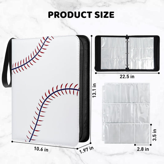 TLAZZ 990 Pockets binder interior shows 55 double-sided sleeves for extensive card collections.