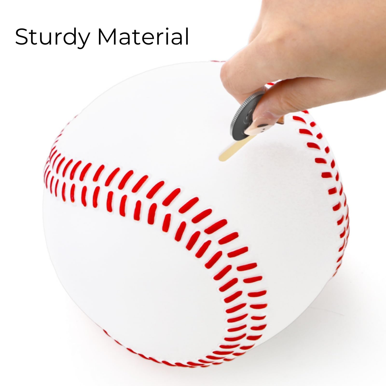 Tlence baseball piggy bank lace detail, lifelike baseball design for decor