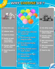 Tlitlimom water bomb balloons designed for kids ages 3-12 during sunny days.