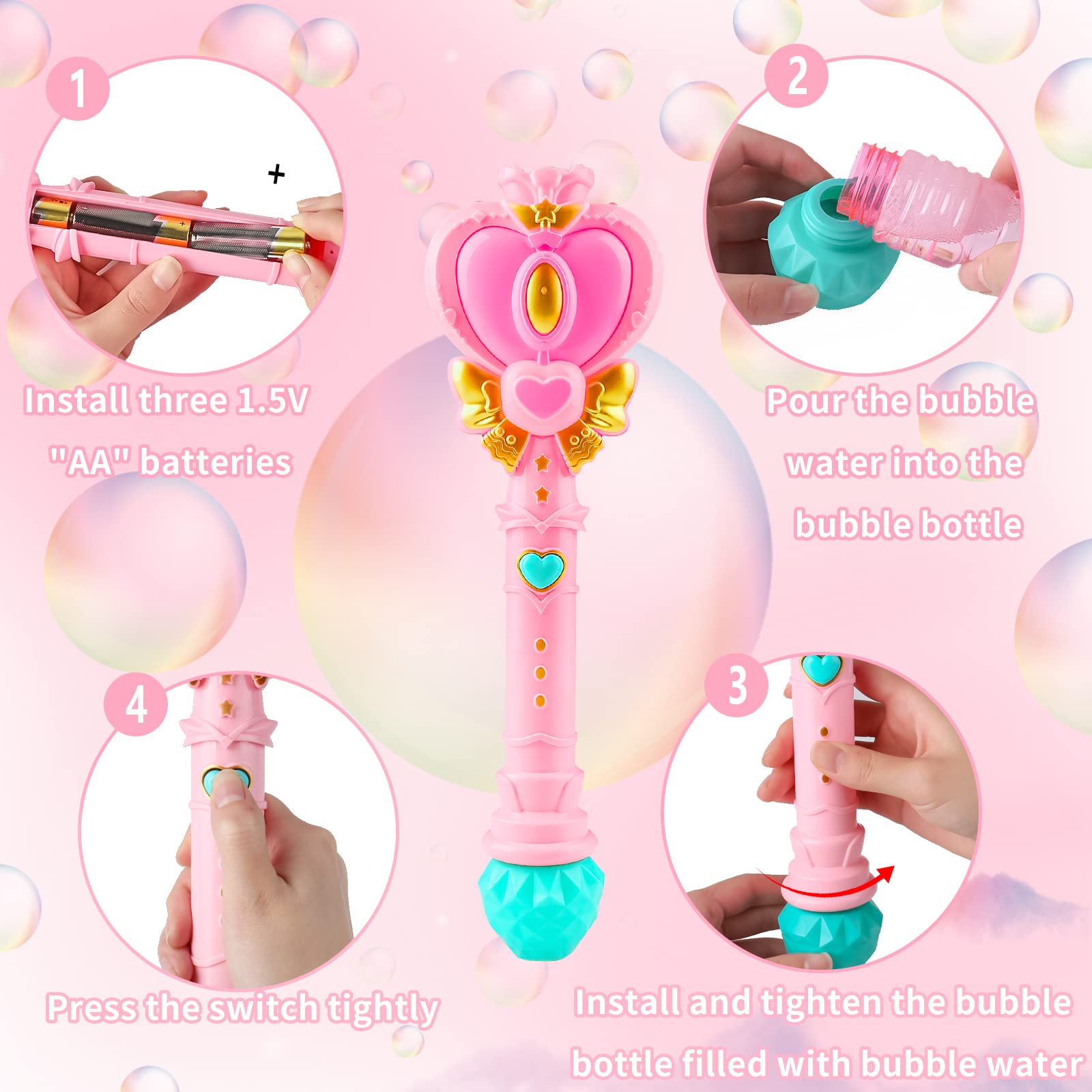 Tlkiaa Light-up Bubble Wand adds glow for evening bubble sessions