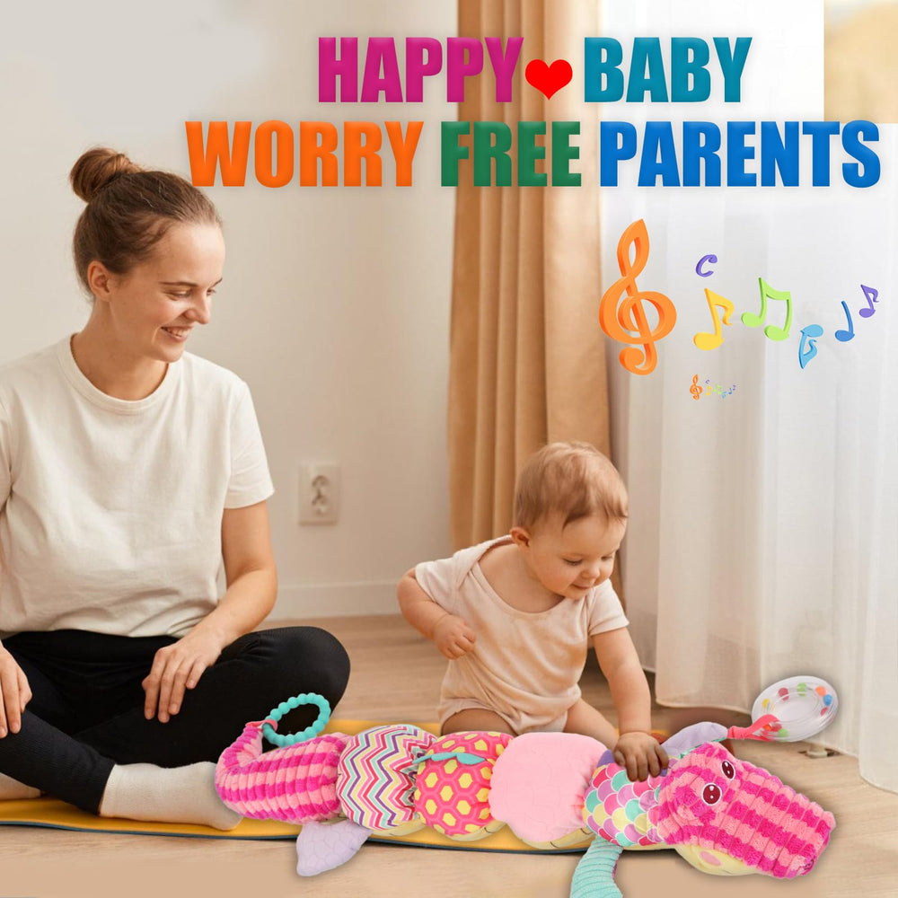 TLQSM baby toy with rustling sounds promotes auditory curiosity.