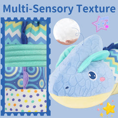 TLQSM chameleon plush lullaby feature activated by forehead press for calming baby