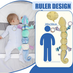 TLQSM chameleon plush showcases varied textures and materials for visual and tactile engagement