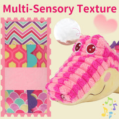 TLQSM crocodile rattle crinkle toy supports early grasping and exploration.