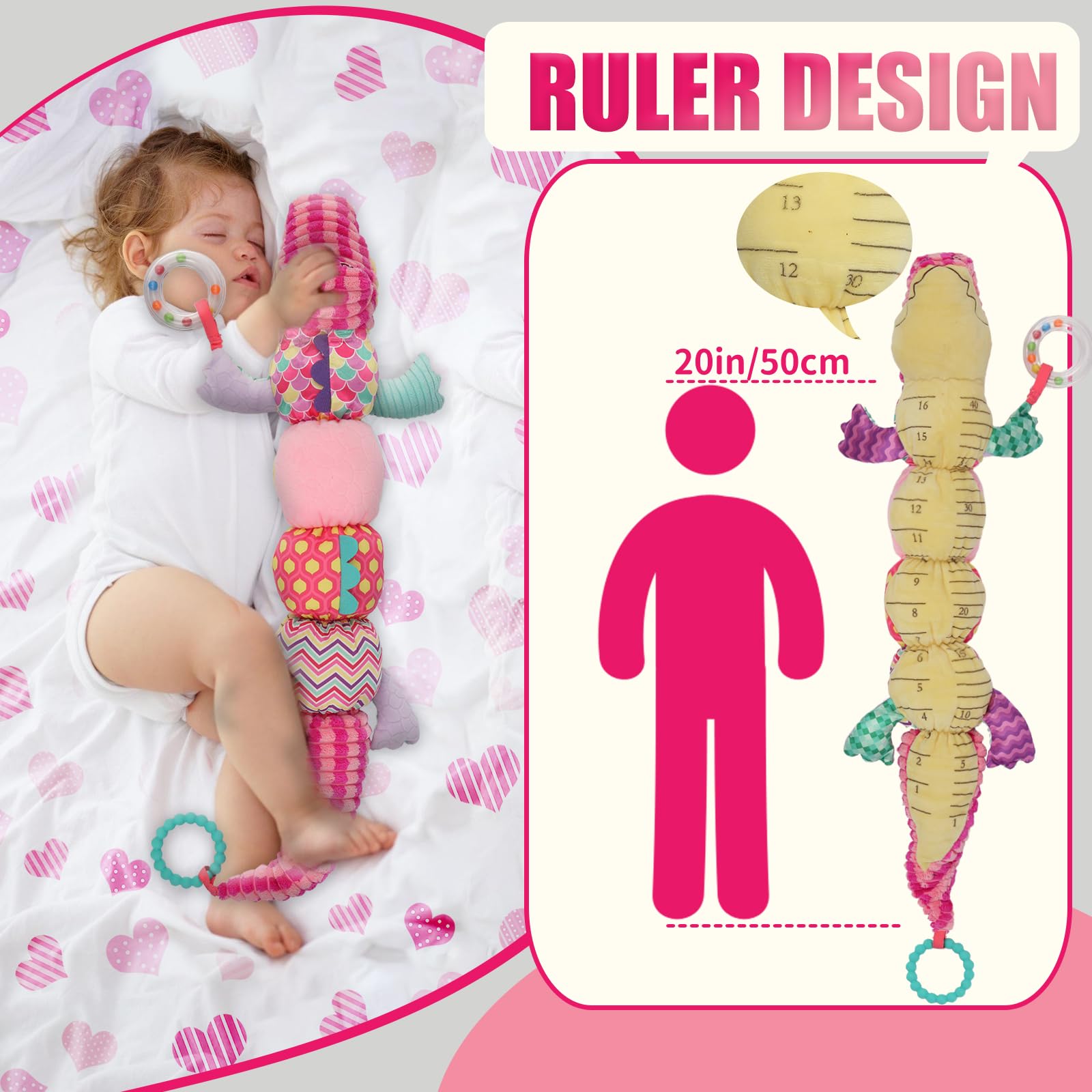 TLQSM crocodile sensory toy enhances tummy time and head-lifting play.