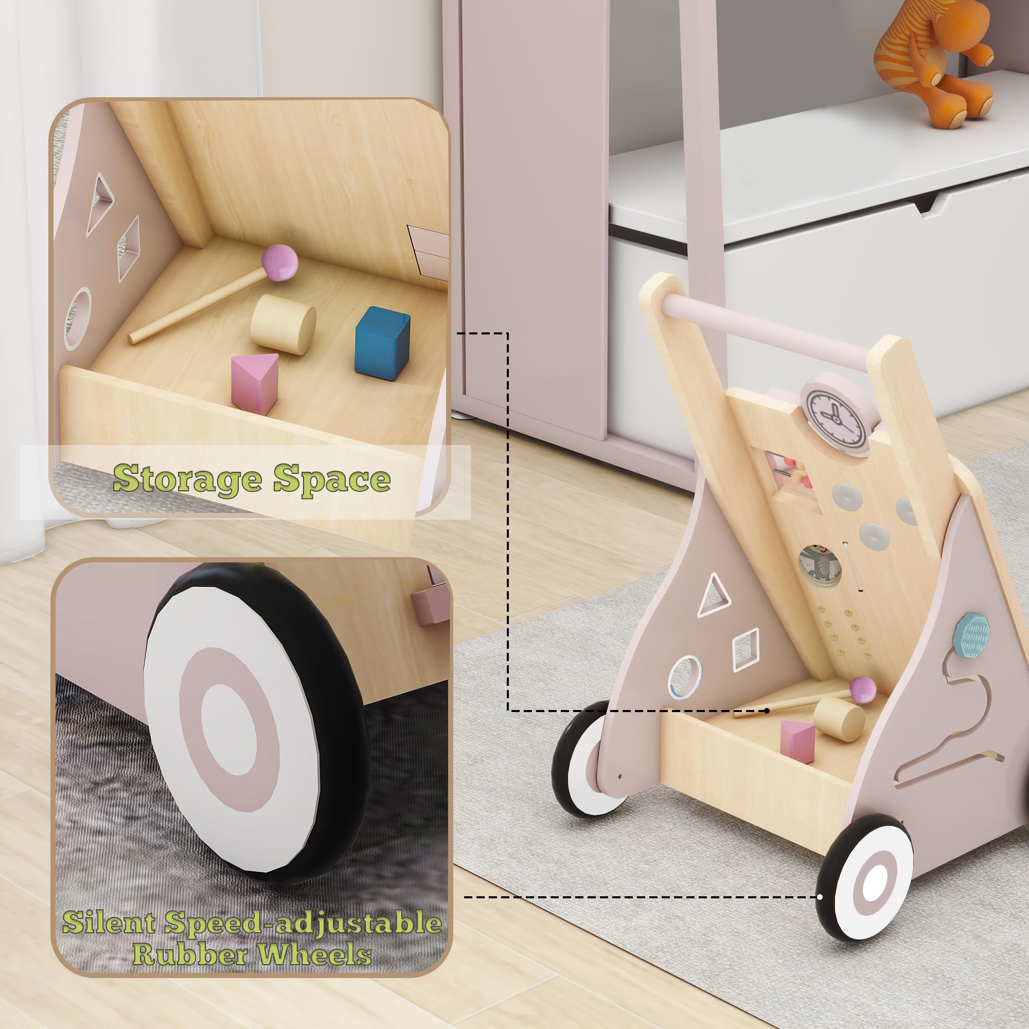 Tltaroni walker puzzle board keeps tiny hands learning.