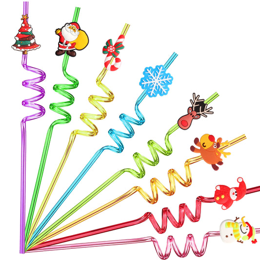 TMGIDRI 24 Christmas straws set for kid-friendly party favors