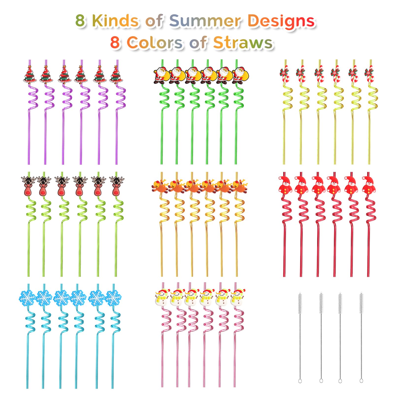 TMGIDRI 24-piece Christmas straw set for festive gatherings