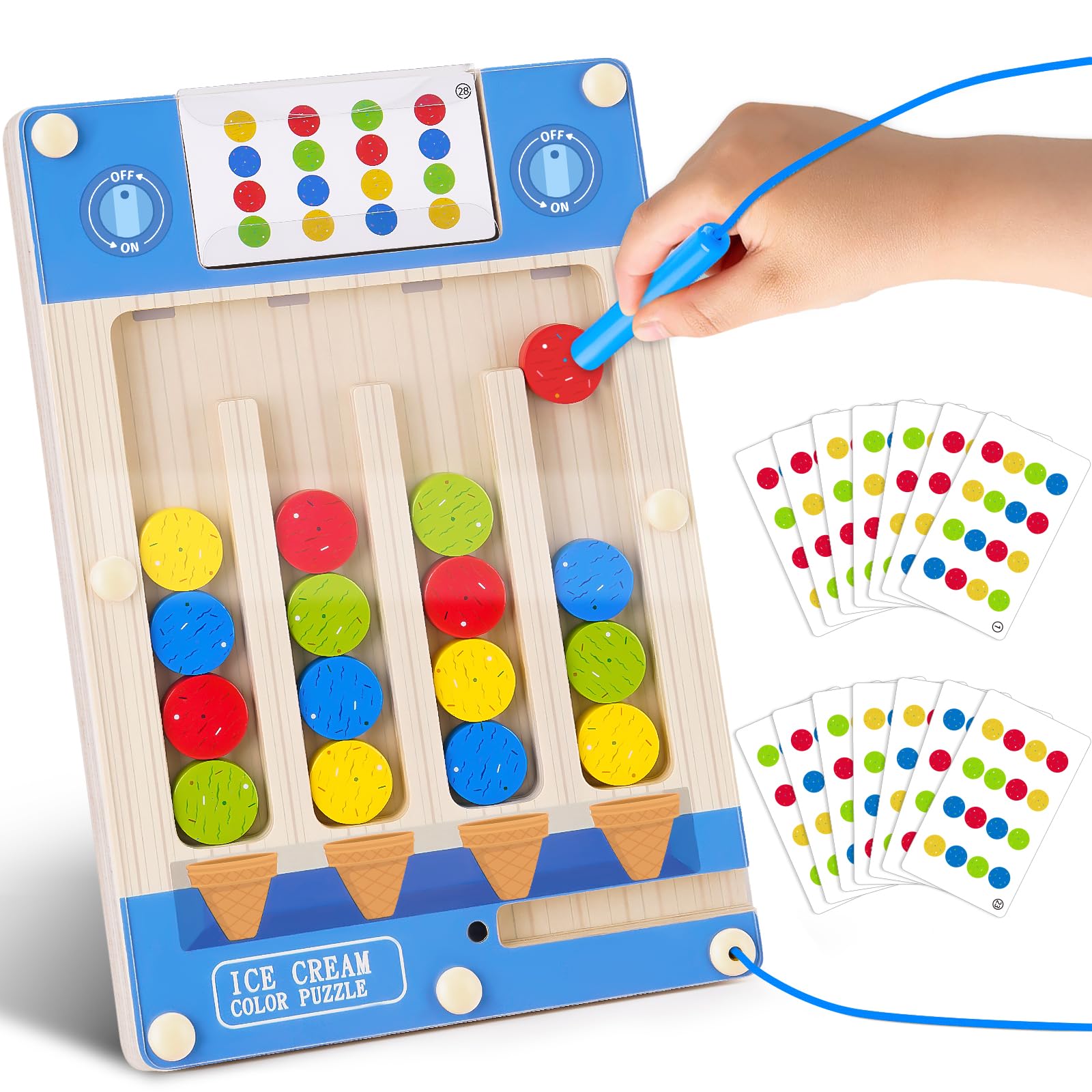 TMGOT Montessori wooden sensory board enhances fine motor skills through tactile play.