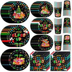 tmlfep Lets Get Elfed Up 9in dinner plates for sturdy holiday dining.