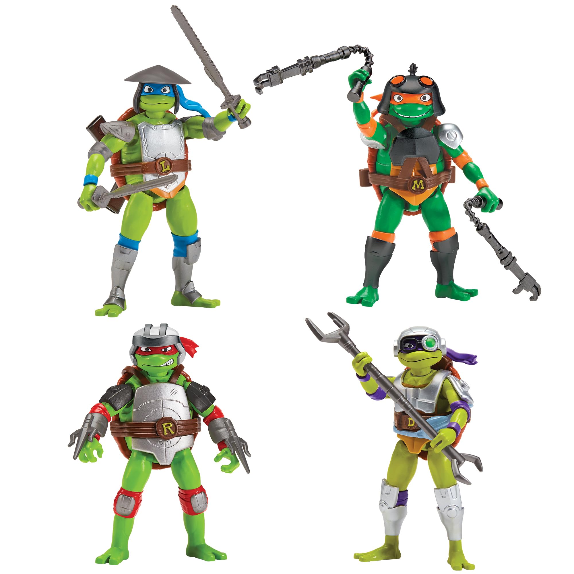 TMNT Armored Leonardo figure with interchangeable limbs for customizable battles