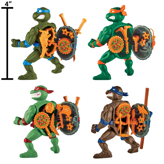 TMNT back-shell storage keeps accessories organized for quick reloading.