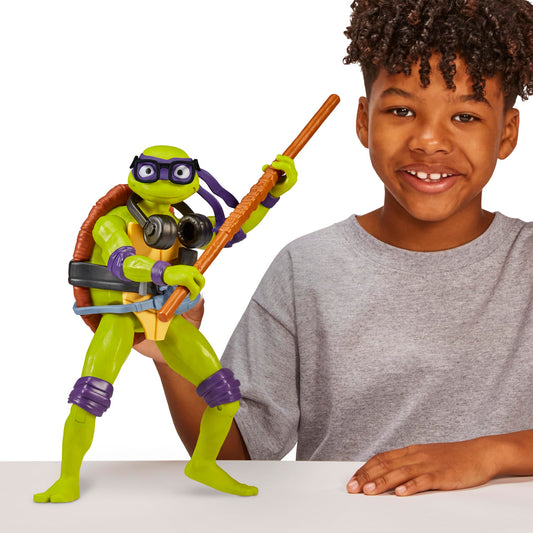 TMNT Donatello 12-inch giant figure side angle highlighting scale and detail.