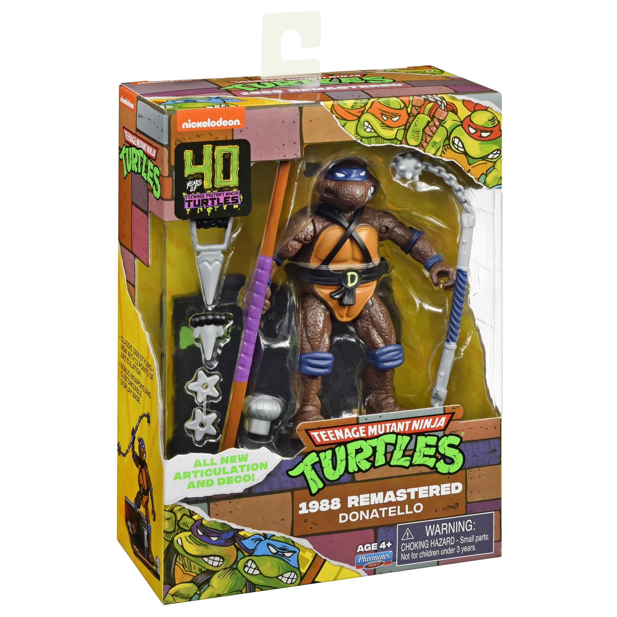 TMNT Donatello figure in a phase-ready battle scene setup
