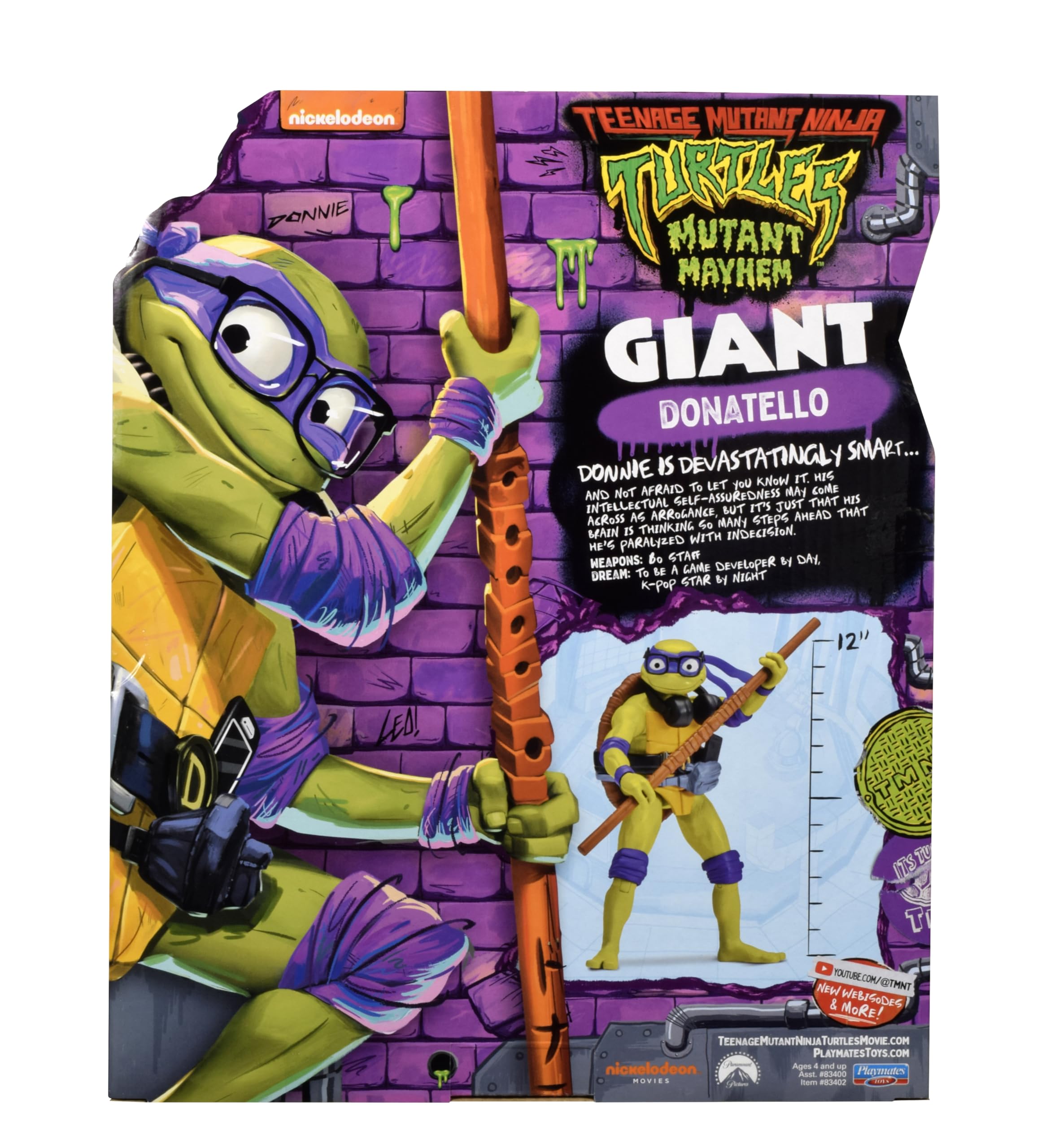 TMNT Donatello collectible display on shelf enhances movie memorabilia.