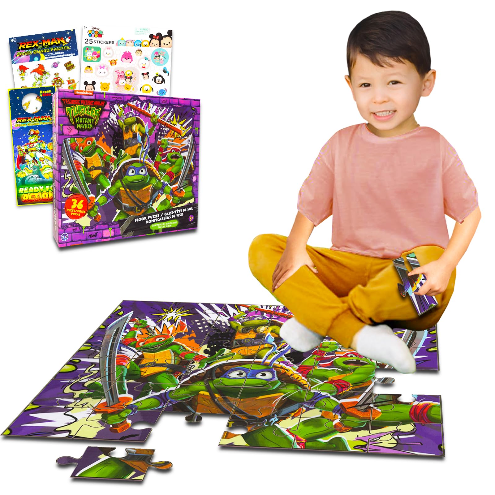 TMNT Rex-Man door hanger included for themed room or party.