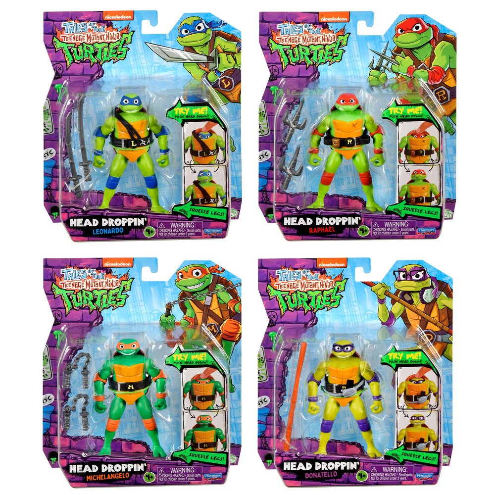 TMNT Head Droppin' Turtles Raphael figure for dynamic head-drop action