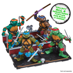 TMNT Michelangelo accessories set enhances battle-ready display options.