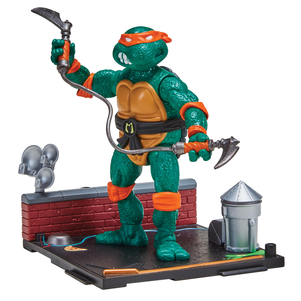TMNT remastered base attachment connects with other figures for modular layouts.
