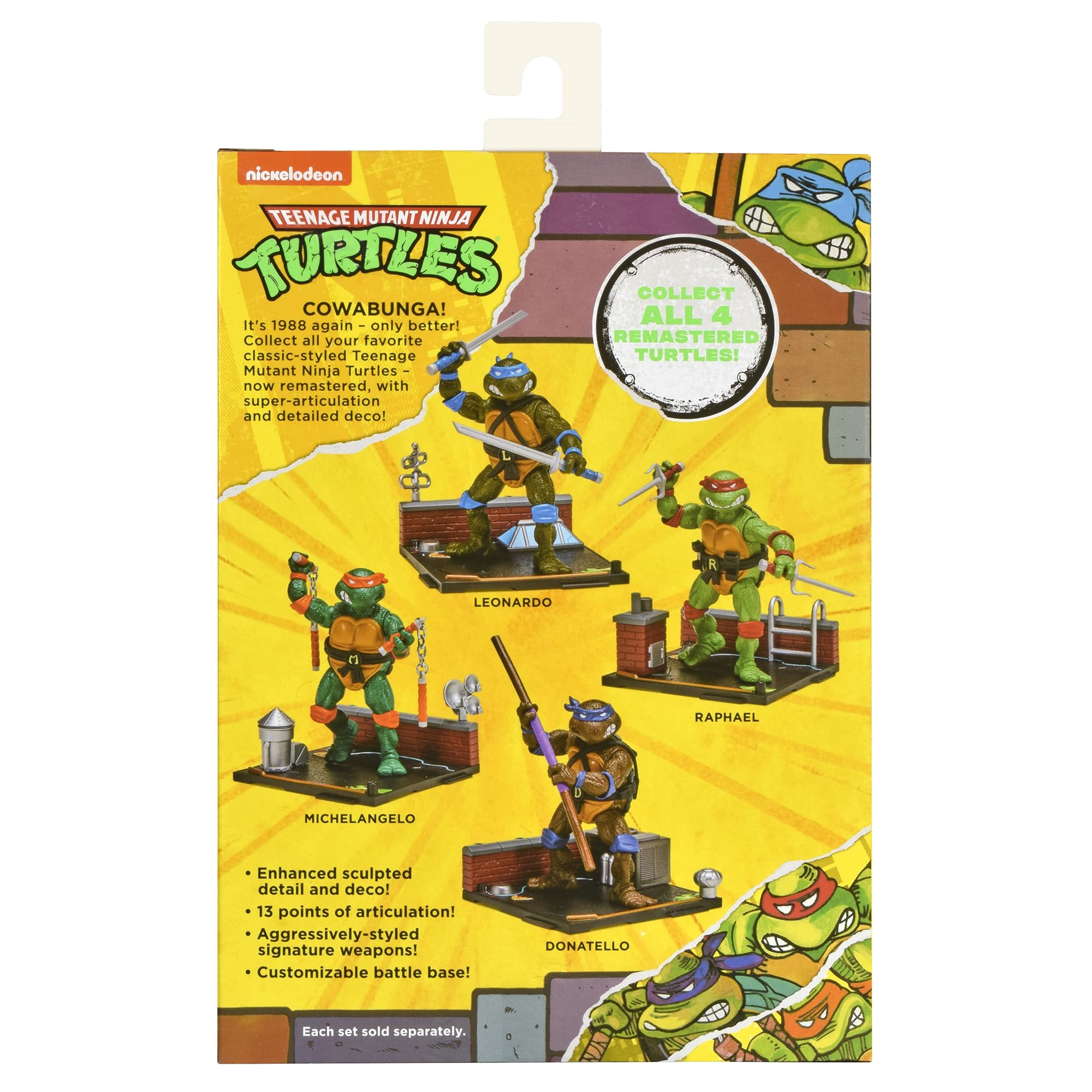 TMNT Michelangelo ninja gear closeup highlights iconic weapons.