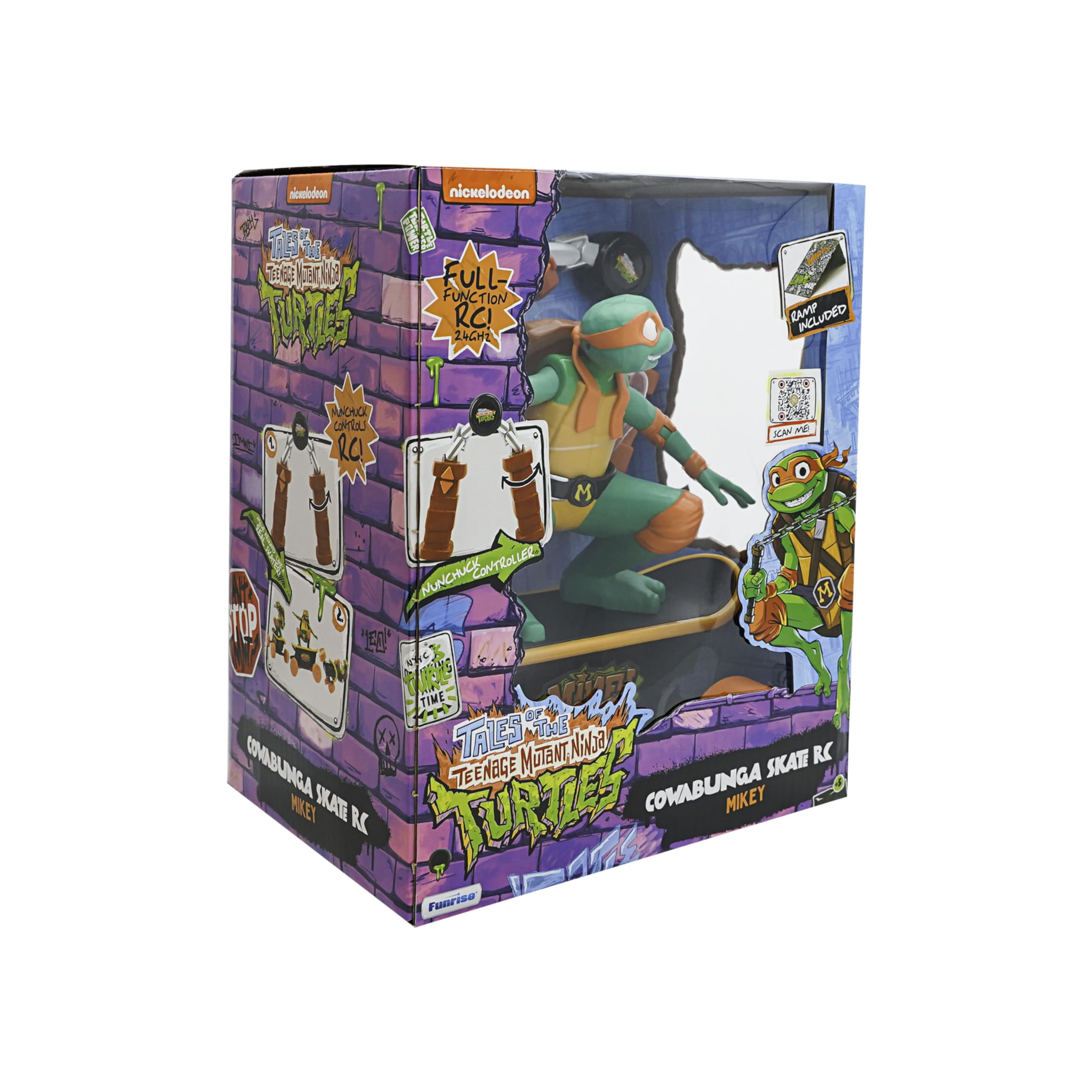 TMNT Mikey skate RC car portable gift pack for travel and playdates