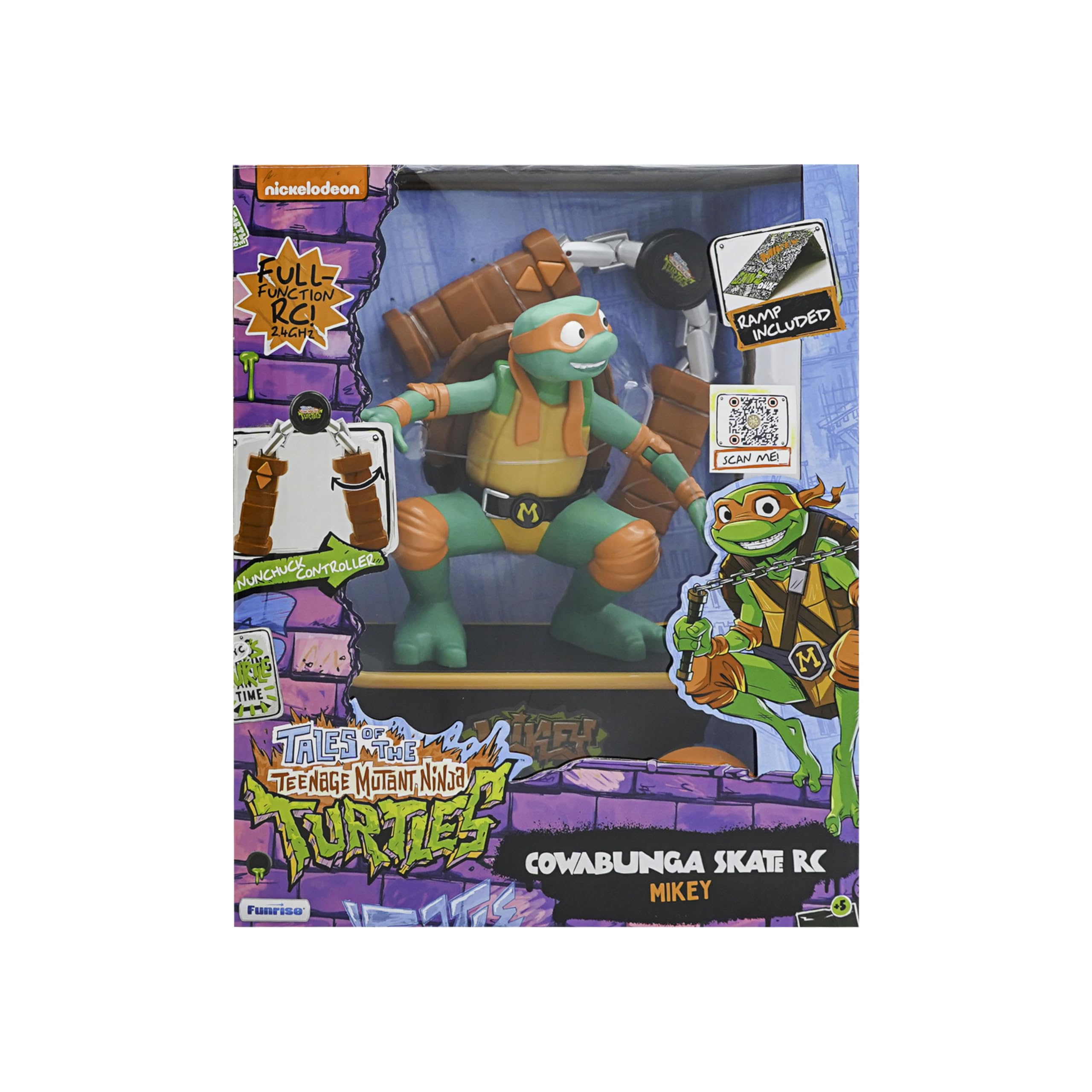 TMNT Mikey RC car low-angle trick shot demonstrates stunt ready design