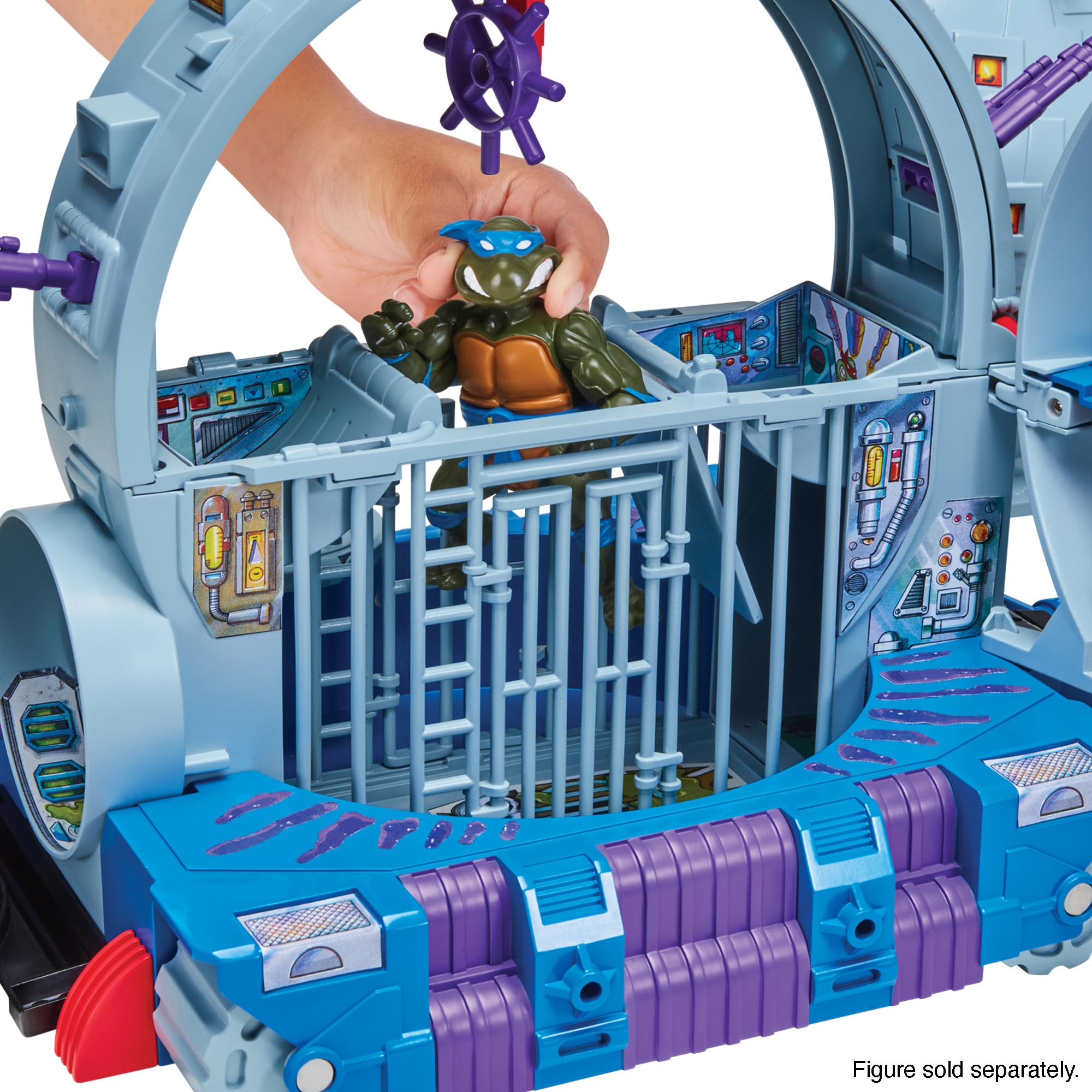 TMNT Mutant Jail Cell holds captured figures during battles