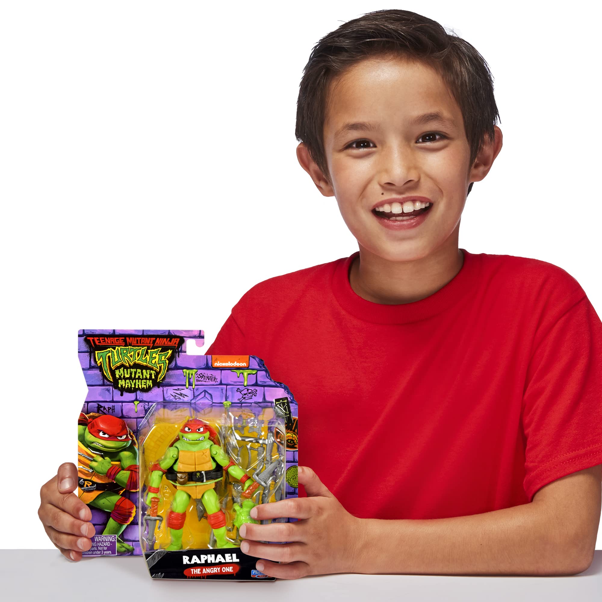 Raphael twin sais included for authentic weapon display and action.