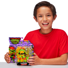Raphael twin sais included for authentic weapon display and action.