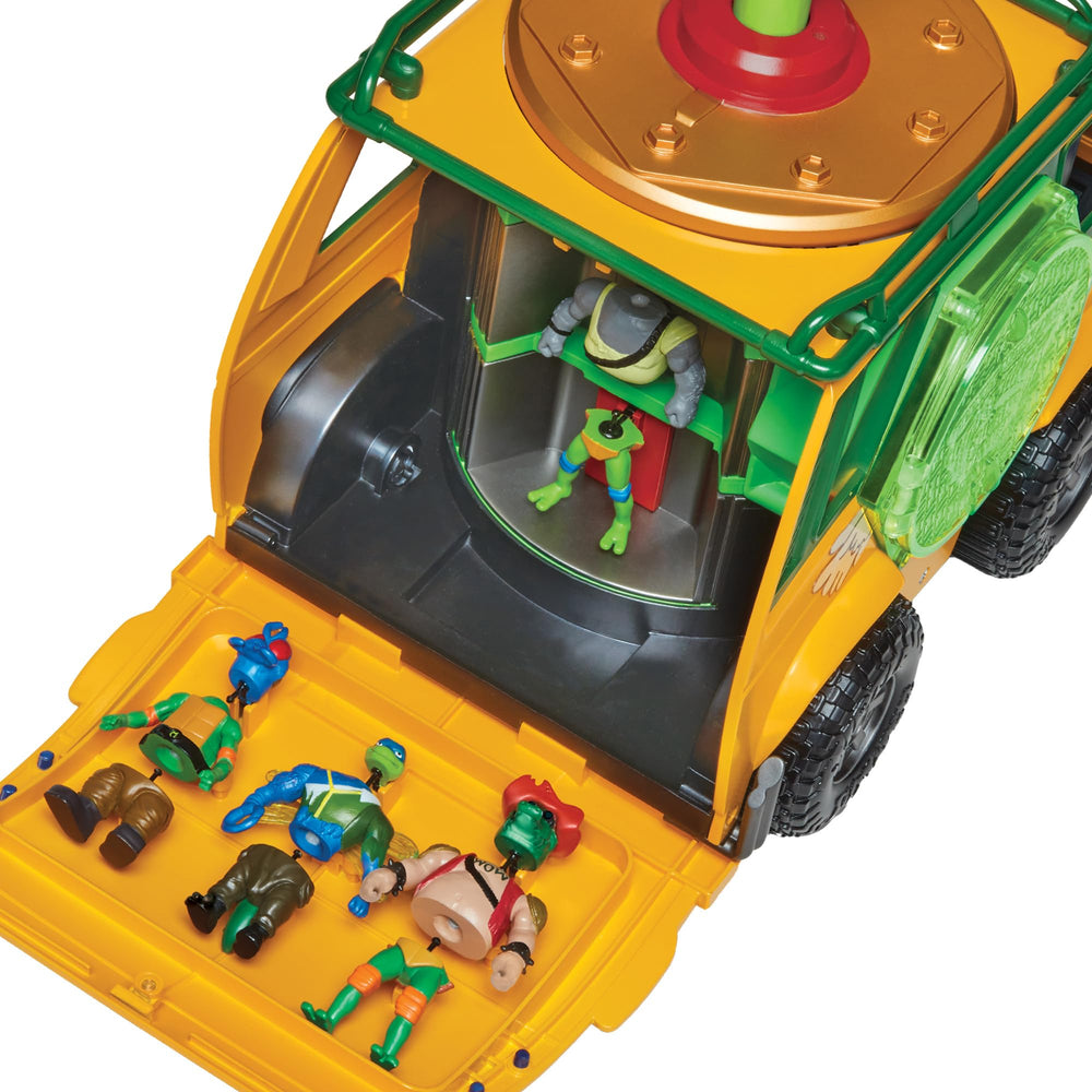 TMNT Pizza Van back door storage keeps figures tucked away
